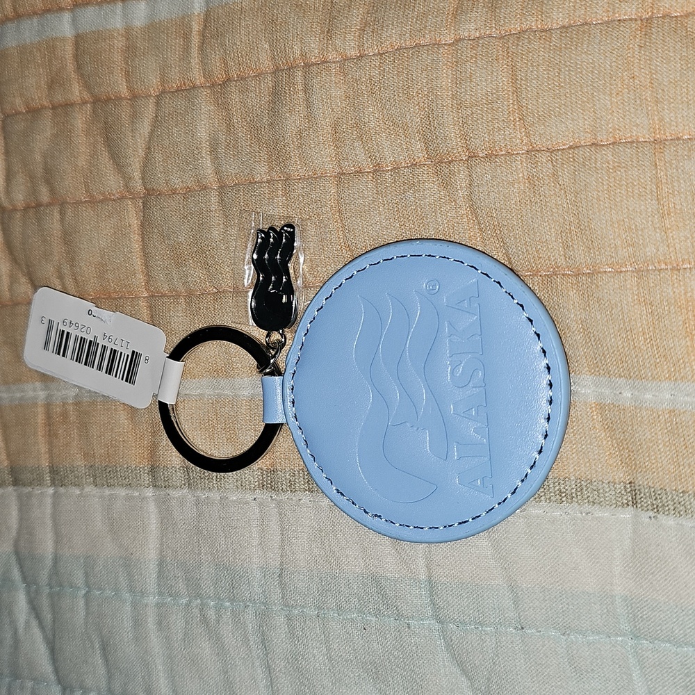 Princess Cruise Alaska Blue Key Ring with Seawitch Silver Charm